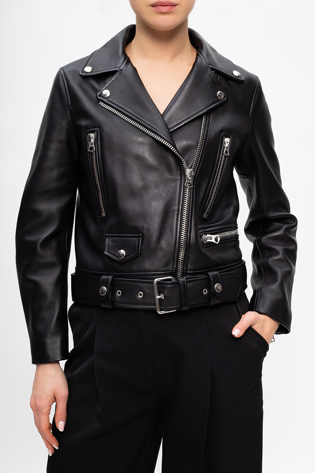 Acne mock leather jacket on sale sale